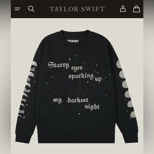 NWT TAYLOR SWIFT SPARKING UP MY DARKEST NIGHT CREWNECK SHIRT, SIZE 2XL